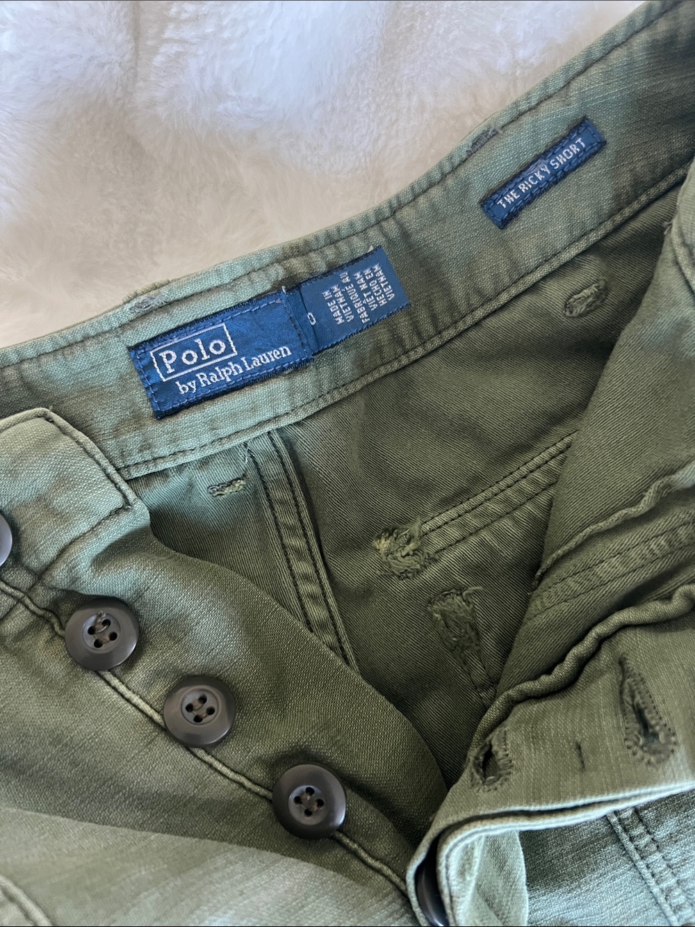 Polo by Ralph Lauren Olive Green Utility Cargo Shorts - Picture 2 of 5